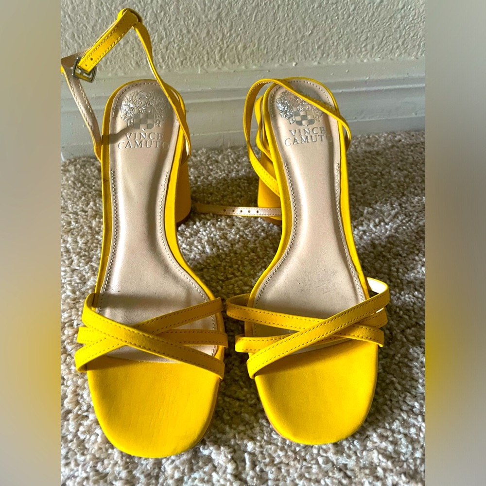 Vince Camuto yellow heels!